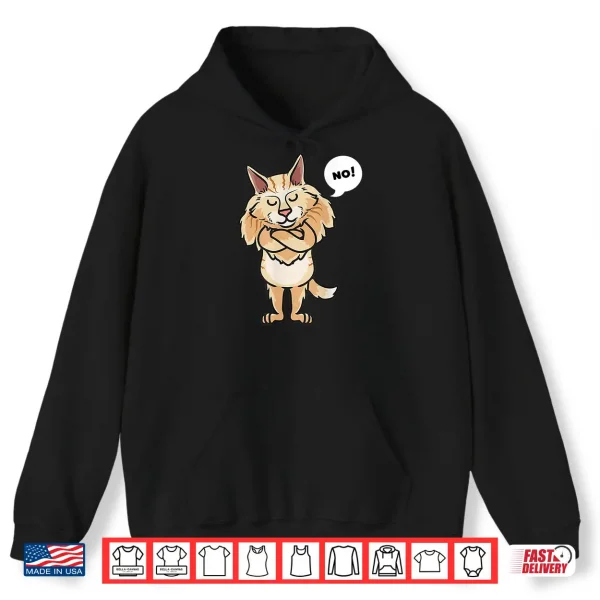 Hoodie Stubborn Maine Coon Cat Shirt