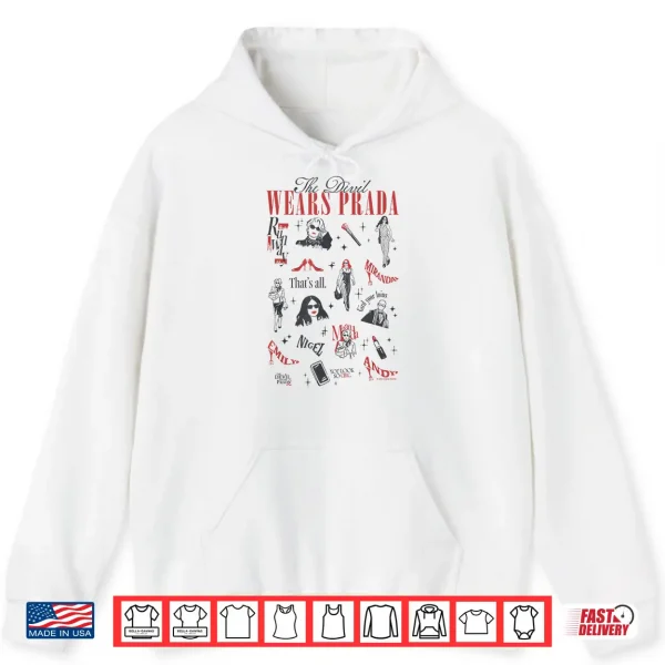 Hoodie The Devil Wears Prada 2 Minimalistic Art Icons Collage Shirt