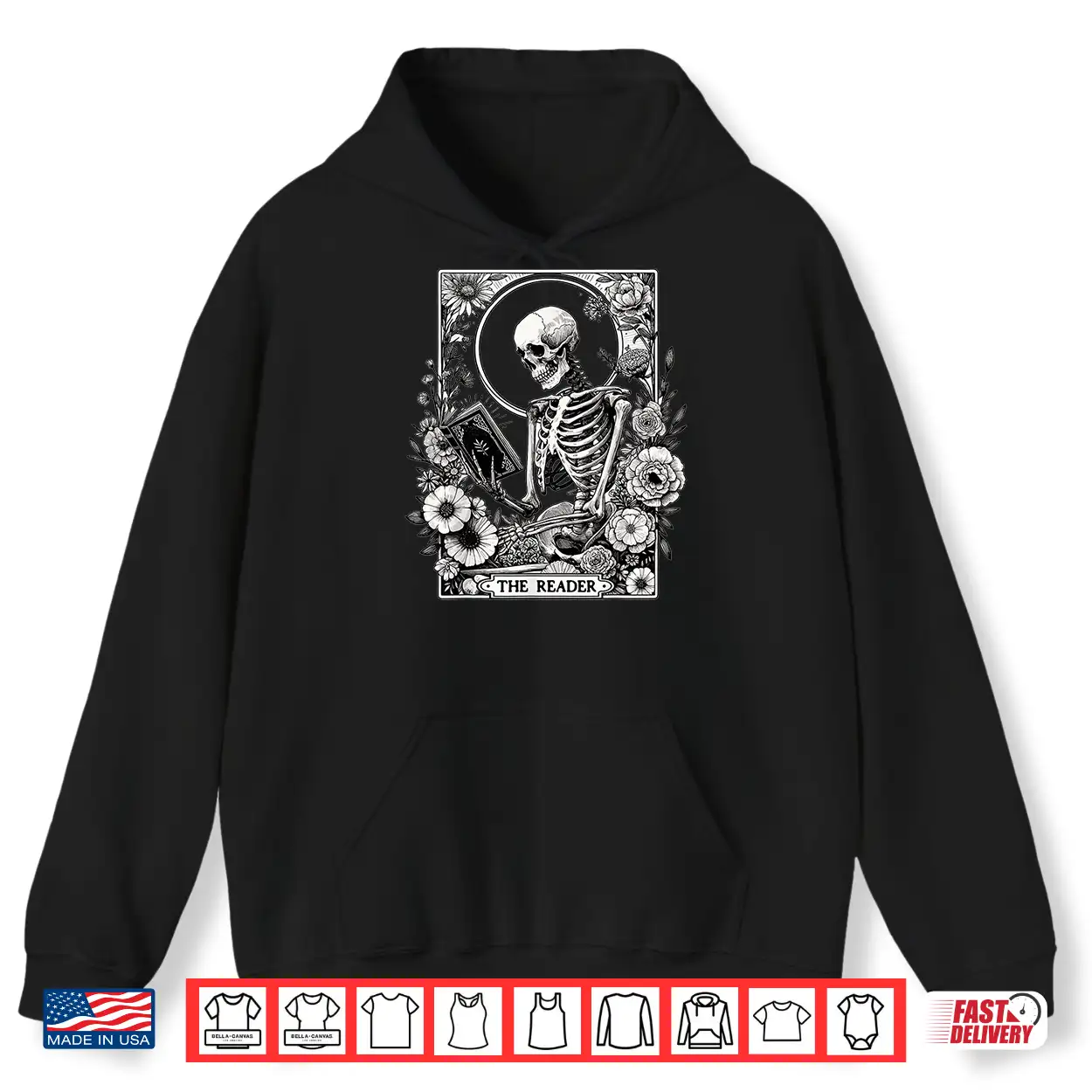 The Reader Skeleton Book Lover Tarot Card Reading Funny Book Shirt The Reader Skeleton Book Lover Tarot Card Reading Funny Book Shirt