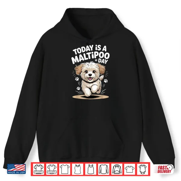 Hoodie Today is A Maltipoo Day Cute Funny Mix Breed Dog Breed Owner Shirt