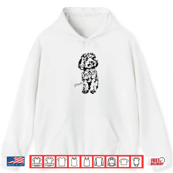 Hoodie Toy Poodle Cute Dog Lover Gift For Adult Kids Black Shirt