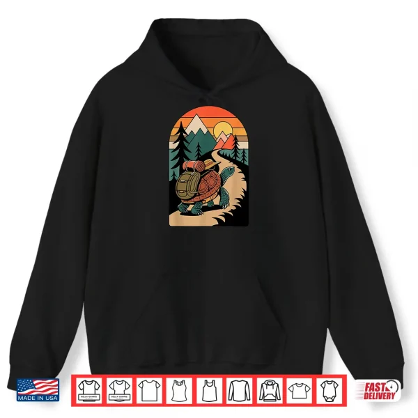 Hoodie Turtle Hiking Camping Camp Camper Backpacking Shirt