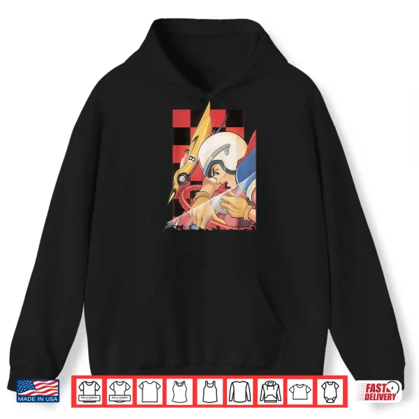 Hoodie US Speed Racer Checkered Red 01 Shirt