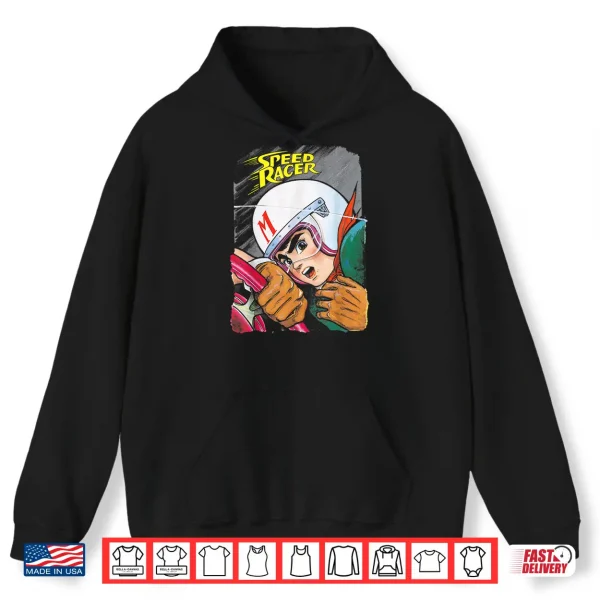 Hoodie US Speed Racer Logo Close 01 Black Shirt