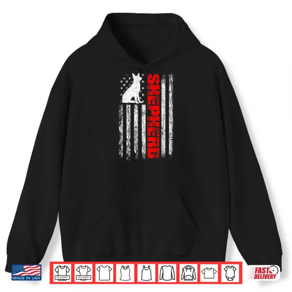 Hoodie USA Flag German Shepherd Dog Dog Lover German Shepherd Shirt