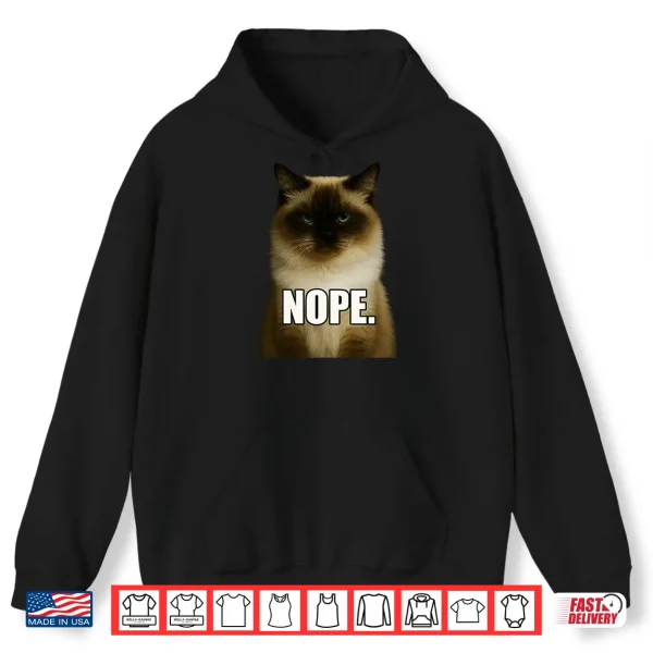 Hoodie Ugly Ragdoll Cat Meme Grumpy Face Mood Disgusted Shirt