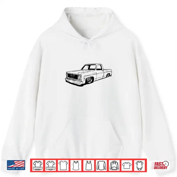 Hoodie Vintage 73 87 Mini C10 Truck Slammed Graphic Dad Gag Father Shirt