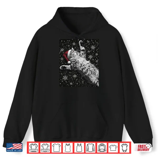 Hoodie Vintage Christmas Maine Coon Cat Shirt