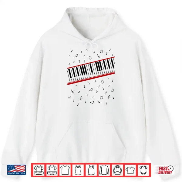 Hoodie Vintage Retro 1980s Piano Beat It Music Lover Cosplay Shirt