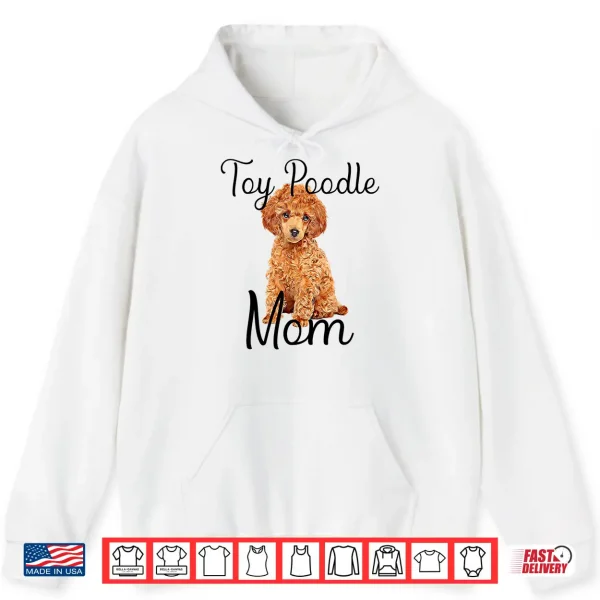 Hoodie Waffle Toy Poodle Dog Mom Toy Poodle Puppy Lover Womens Tee Shirt