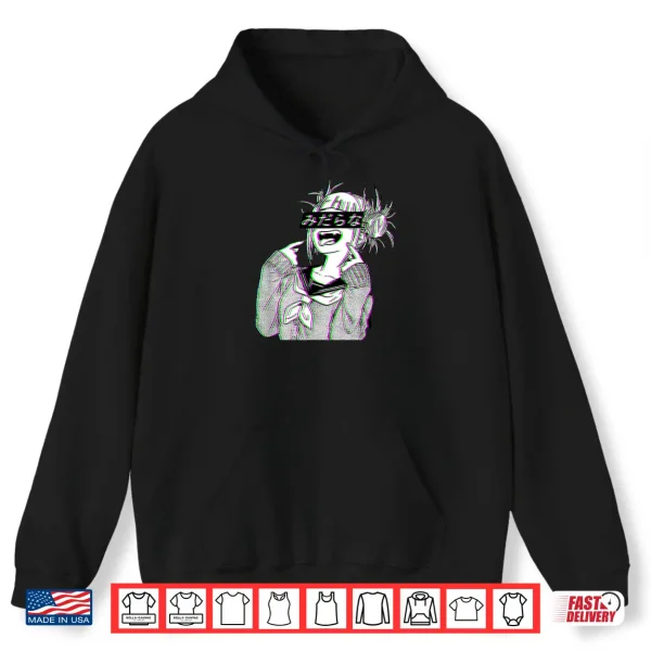 Hoodie Waifu Anime Neko Vaporwave Glitch Manga Girl Shirt