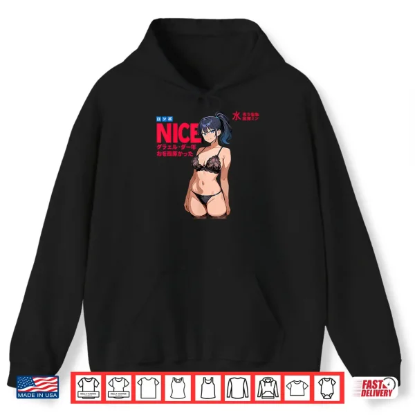 Hoodie Waifu Sexy Anime Girl Bikini Beach Girl Manga Japanese Style Shirt