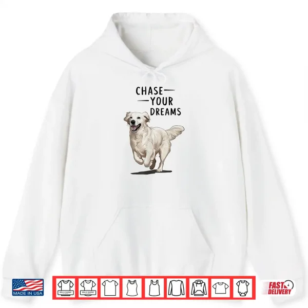 Hoodie White English Cream Golden Retriever Cute Puppy Canine Shirt