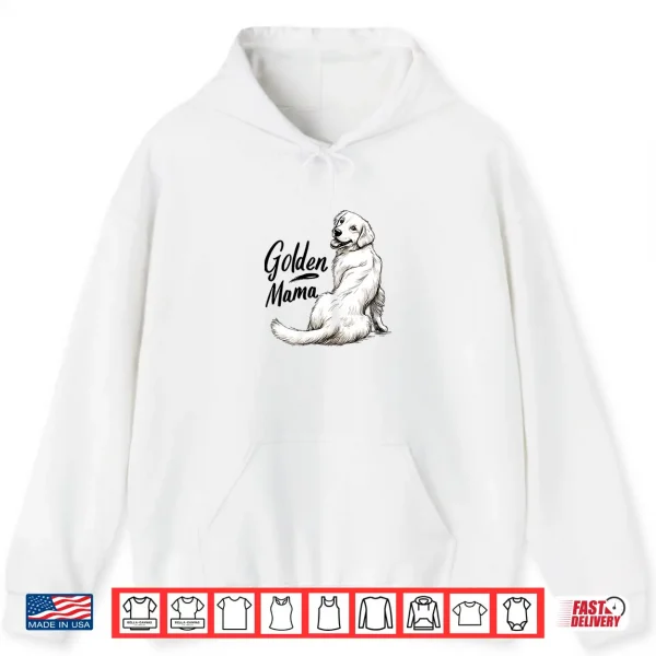 Hoodie White English Cream Golden Retriever Golden Mama Shirt