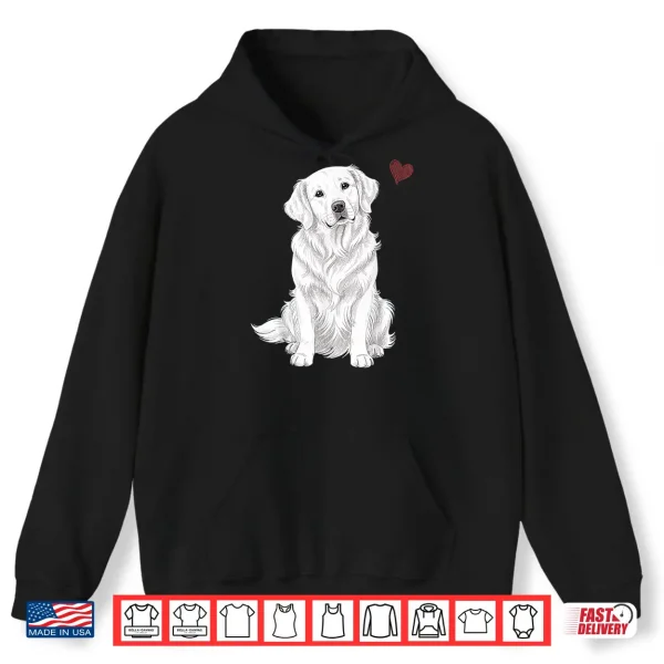Hoodie White English Cream Golden Retriever White Golden Retriever Shirt