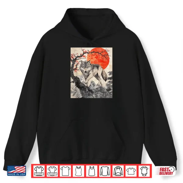 Hoodie Wolf Wolves Japan Japanese Funny Anime Graphic Shirt