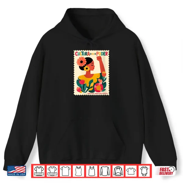 Hoodie Womens Cultura ES Poder Hispanic Heritage Latina Empowerment Shirt