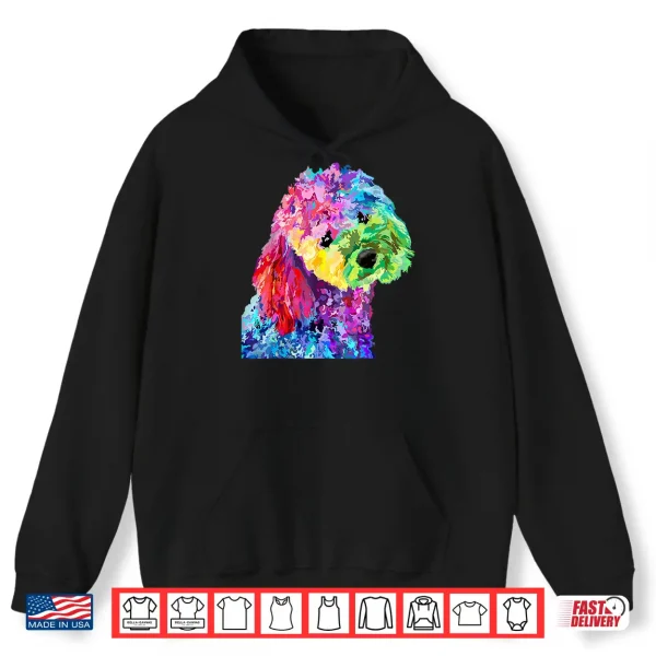 Hoodie Womens Dog Lover Colorful Cool Poodle Mens Shirt