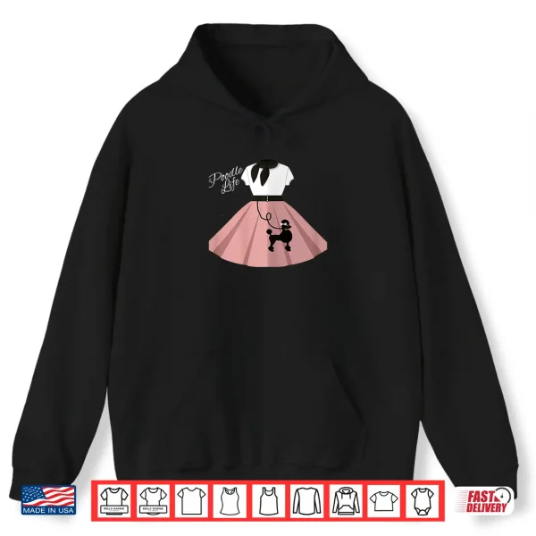 Hoodie Womens Women Poodle Skirt Costume Shirt Halloween Party Outfit Top