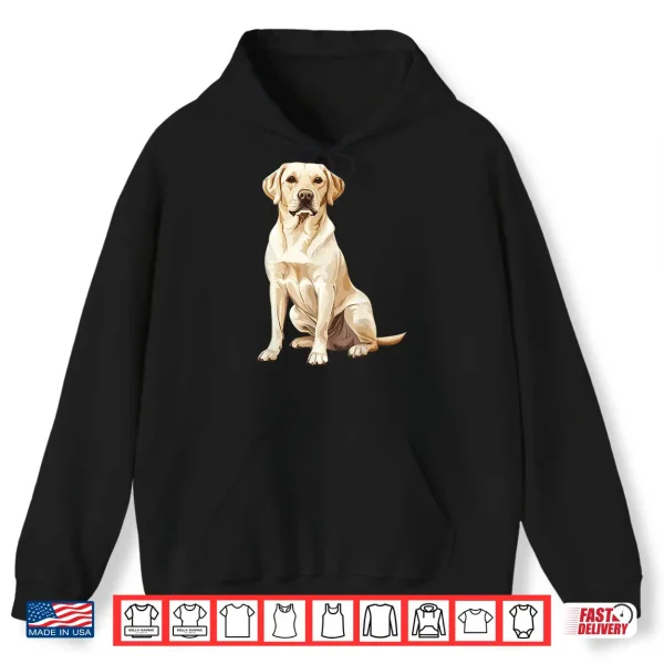 Hoodie Yellow Labrador Retriever Professional Minimalist Modern Graphic Shirt