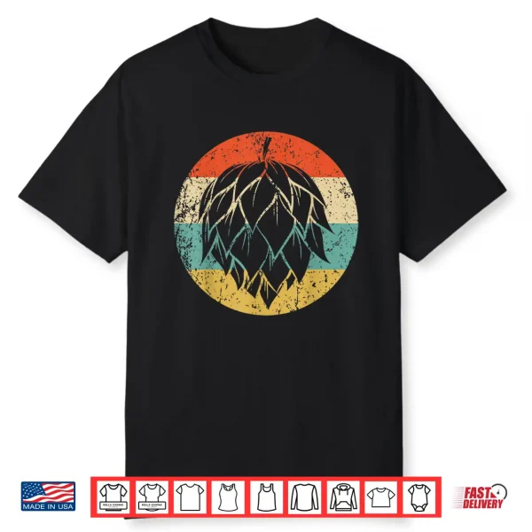 Hops Retro Style Craft Beer Shirt