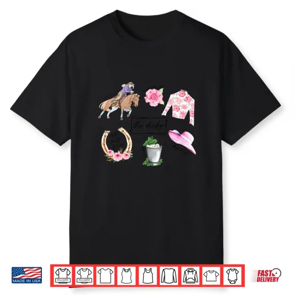 Horse Racing Doodles Talk Derby To Me Funny Derby Day Shirt