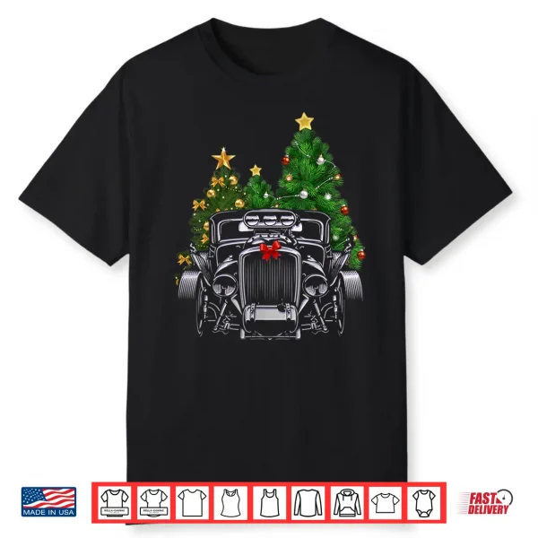 Hot Rod Ugly Christmas Classic American Car Lover Gift Shirt