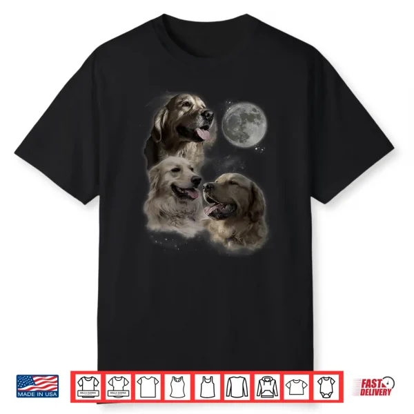 Howling At The Moon Shirt Funny Golden Retriever Shirt