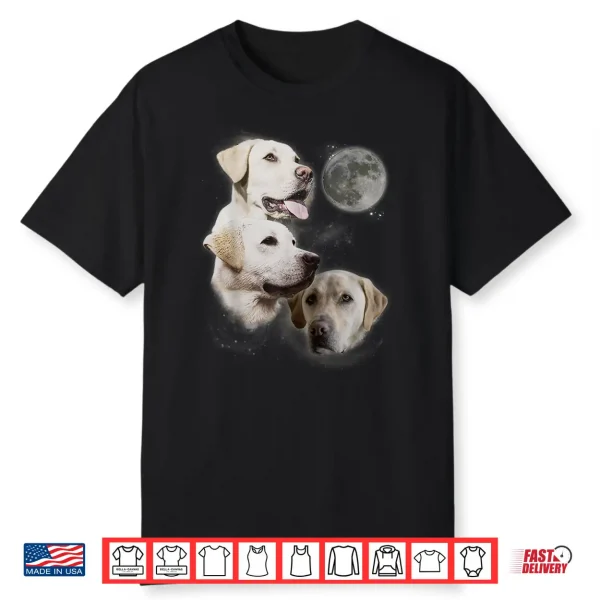 Howling At The Moon Shirt Funny Yellow Labrador Retriever Shirt