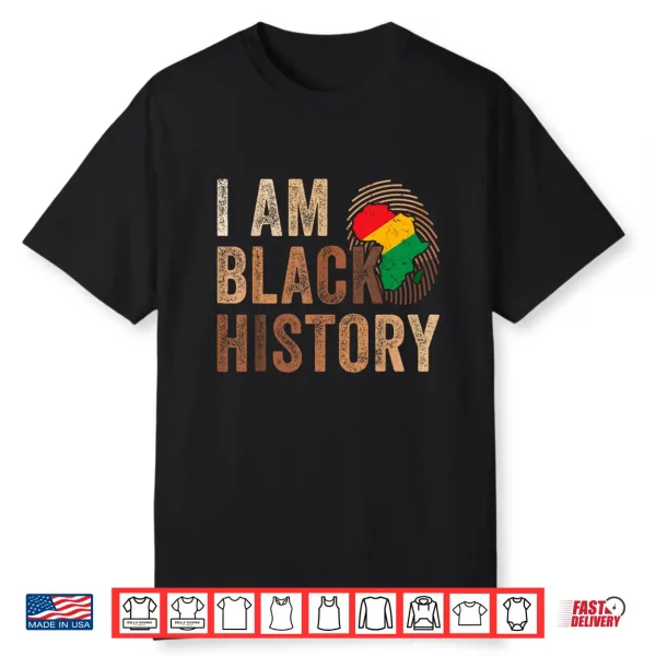I Am Black History Month Melanin Dna African American Pride Shirt