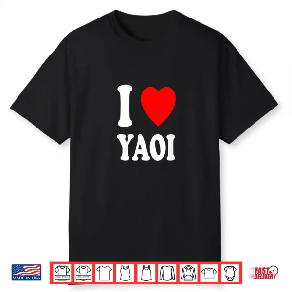 I Heart (Love) Yaoi Manga Japanese Artwork Art Illustration Shirt