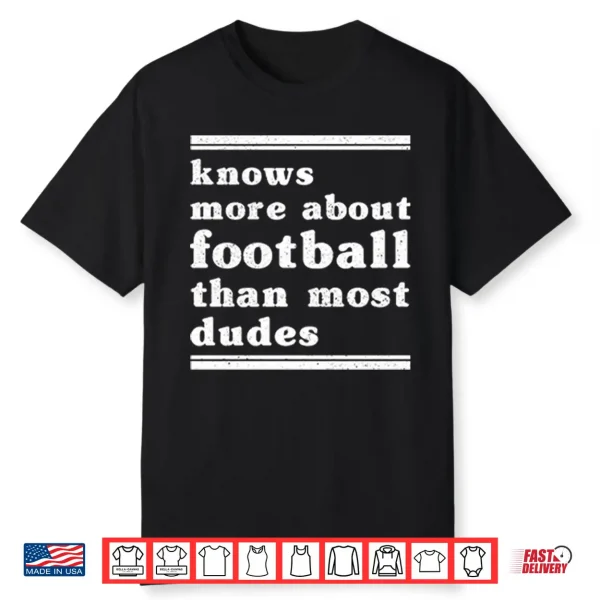 I Know More About Football Than Most Dudes Shirt