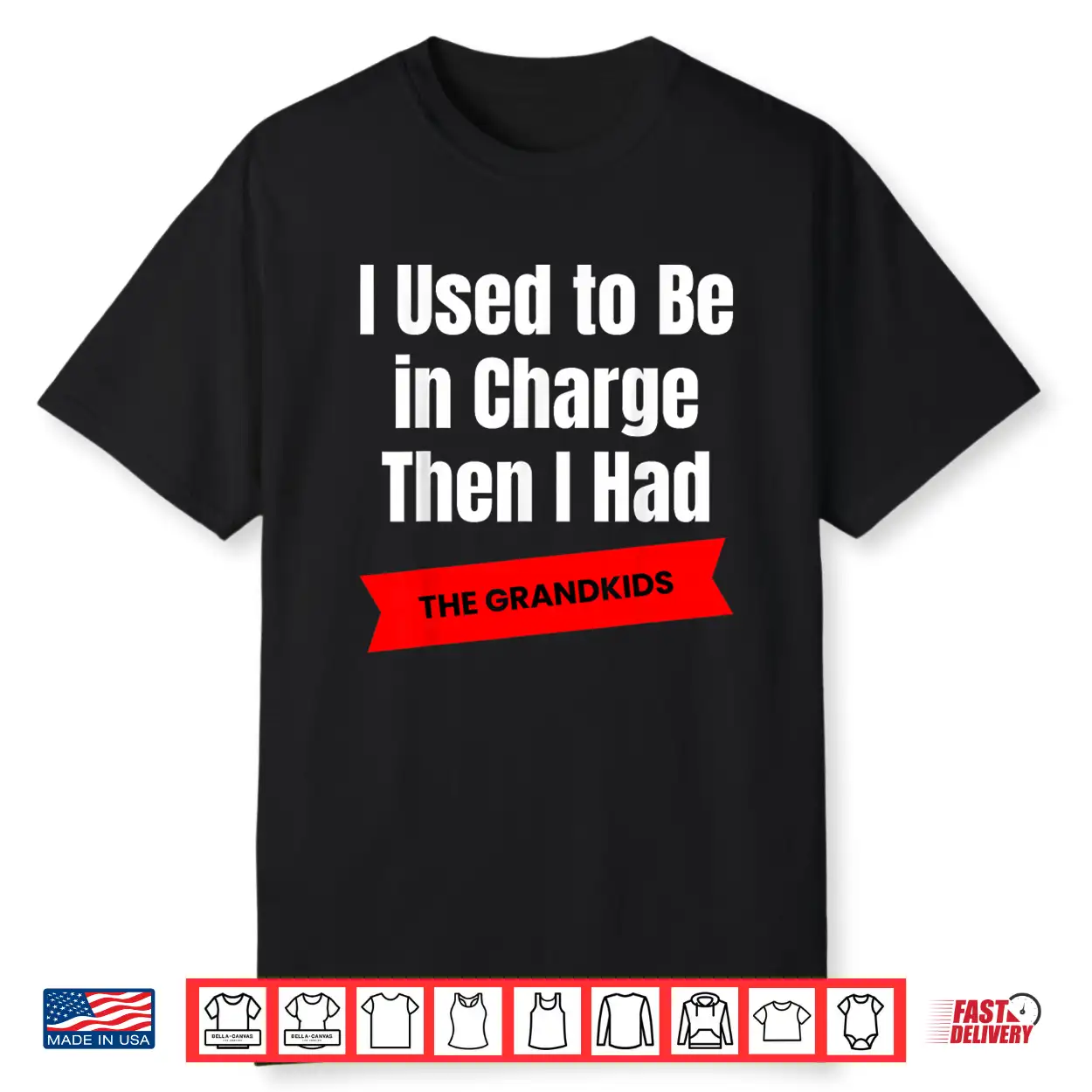I Used To Be In Charge Then I Had A The Grandkids Comedy Shirt I Used To Be In Charge Then I Had A The Grandkids Comedy Shirt