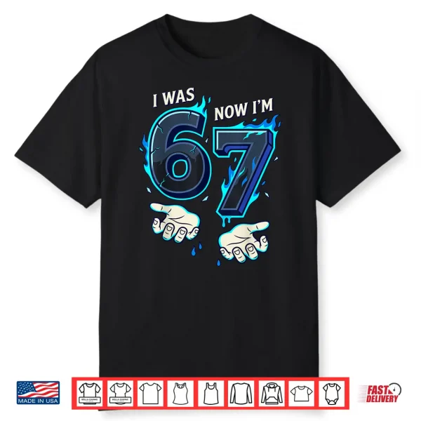I Was 6 Now I’M 7 7Th Birthday 6 7 Birthday Boys Shirt
