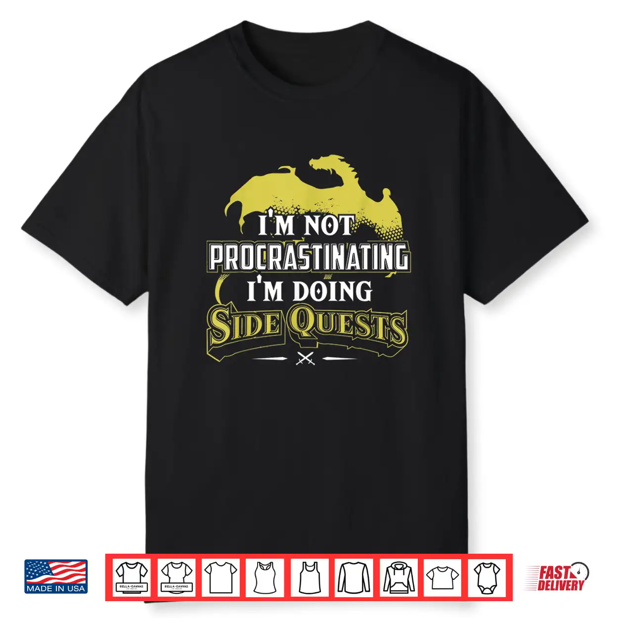 I’M Not Procrastinating I’M Doing Side Quests Rpg Gamer Shirt I’M Not Procrastinating I’M Doing Side Quests Rpg Gamer Shirt
