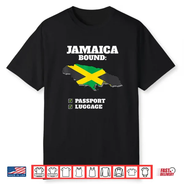 Jamaica Bound Country Travel Jamaican Flag Vacation Trip Shirt