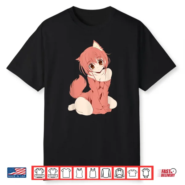 Japanese Anime Persian Cat Girl Cute Manga Otaku Catgirl Shirt