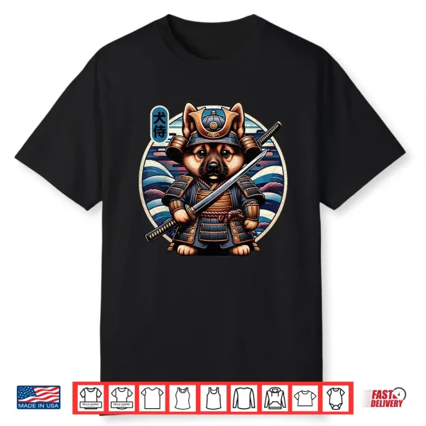 Japanese Samurai Dog Tattoo German Shepherd Kawaii Ninja Shirt