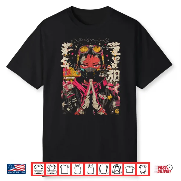 Japanese Streetwear Afro Cyberpunk Y2K Techwear Manga Anime Shirt