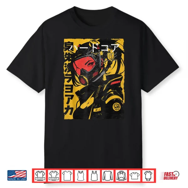 Japanese Streetwear Cyberpunk Y2K Techwear Retro Manga Anime Shirt