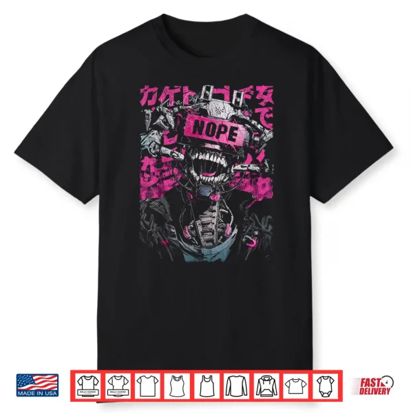 Japanese Streetwear Robot Cyberpunk Y2K Techwear Manga Anime Shirt