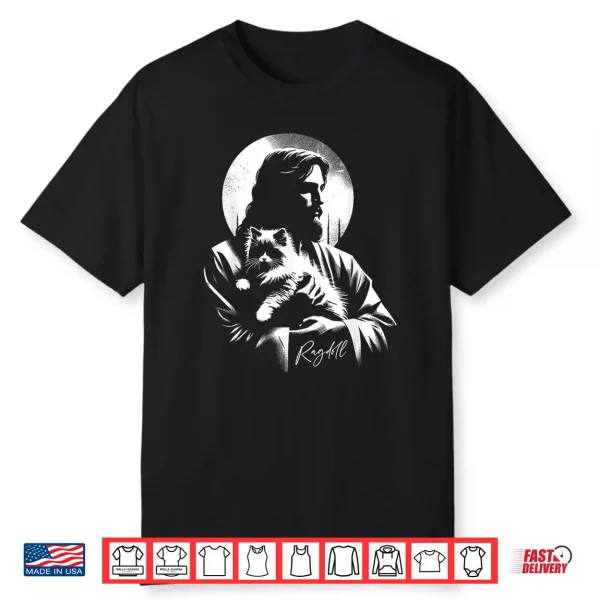 Jesus Ragdoll Cat Funny Christian Religious Unisex Adults Shirt