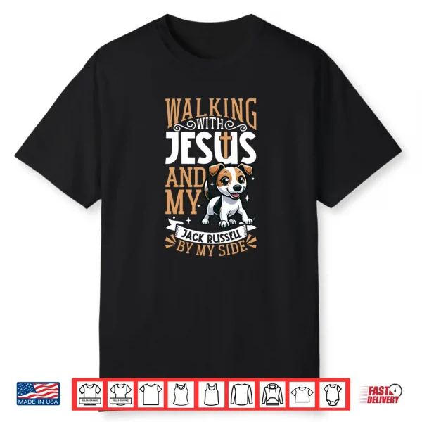 Jesus And Dog Jack Russell Terrier Performance Shirt
