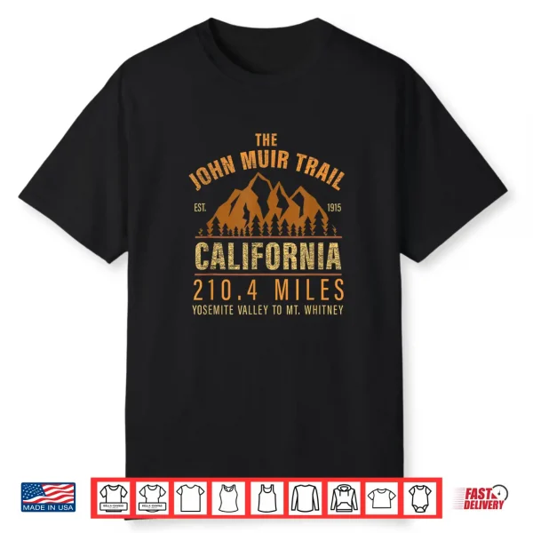 John Muir Trail California Backpacking Trail Hiking Shirt
