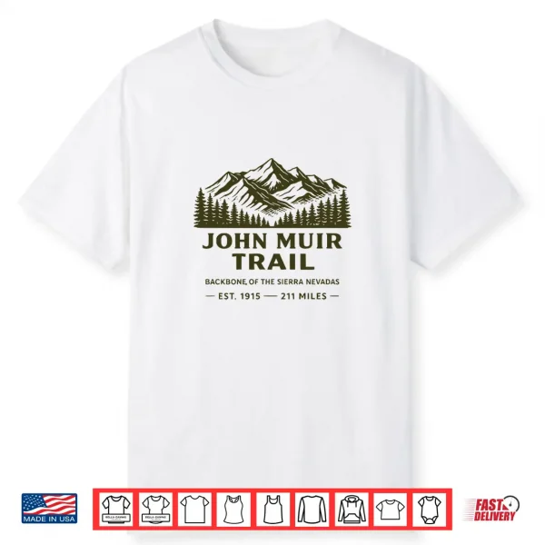 John Muir Trail Outdoor Graphic California Hiking John Muir Premium Tri Blend Shirt