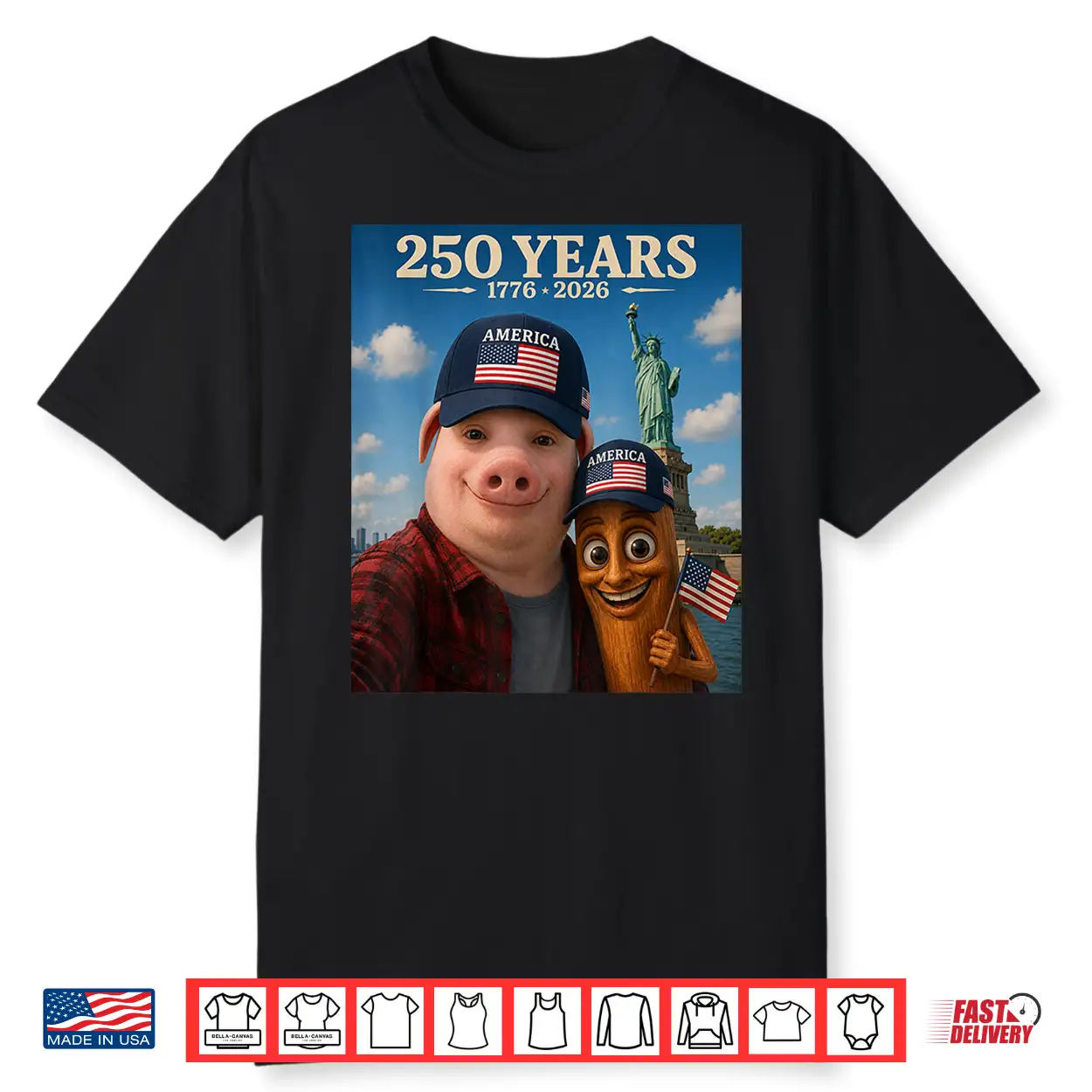 John Pork Tung Tung Tung Sahur Brainrot 250 Years 1776 2026 Shirt John Pork Tung Tung Tung Sahur Brainrot 250 Years 1776 2026 Shirt