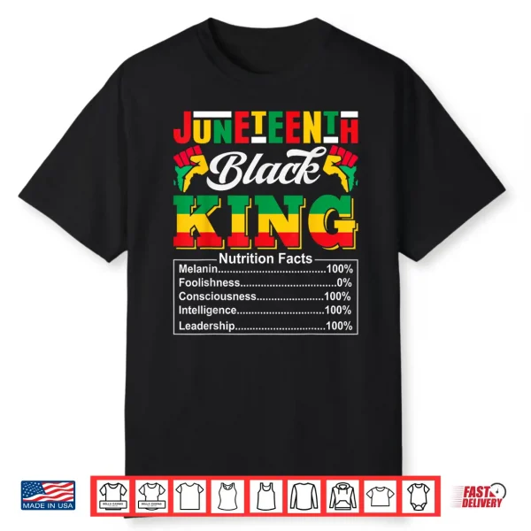 Juneteenth 1865 Black King Nutritional Facts Juneteenth Men Shirt