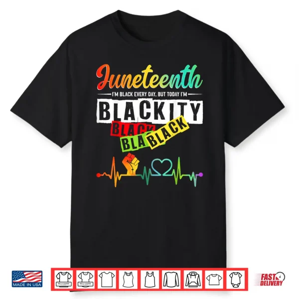 Juneteenth Blackity Heartbeat Black History African America Shirt