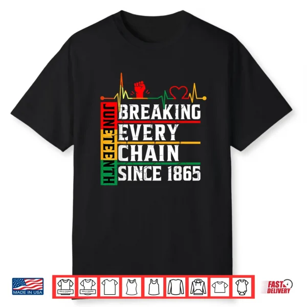 Juneteenth Breaking Every Chain Since 1865 Freedom Women Men Shirt