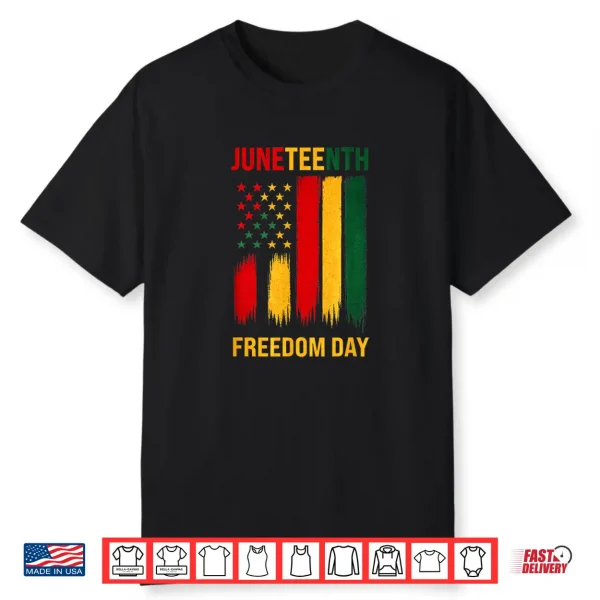 Juneteenth Freedom Day 1865 African American Pride Flag Shirt